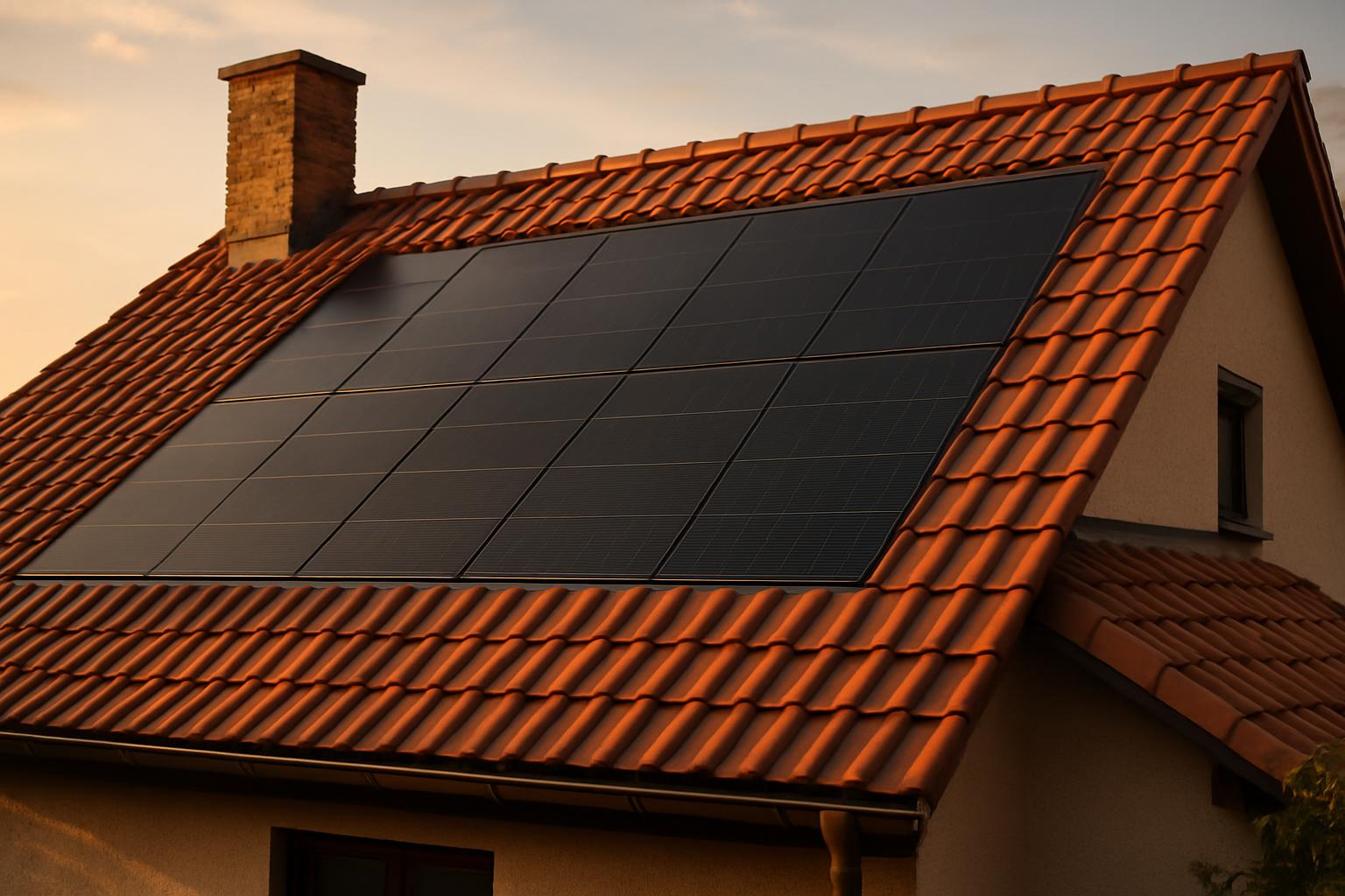 Dach mit PV-Indach-System