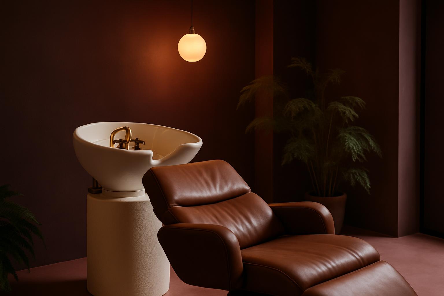 Wasch-Lounge mit Massagestuhl