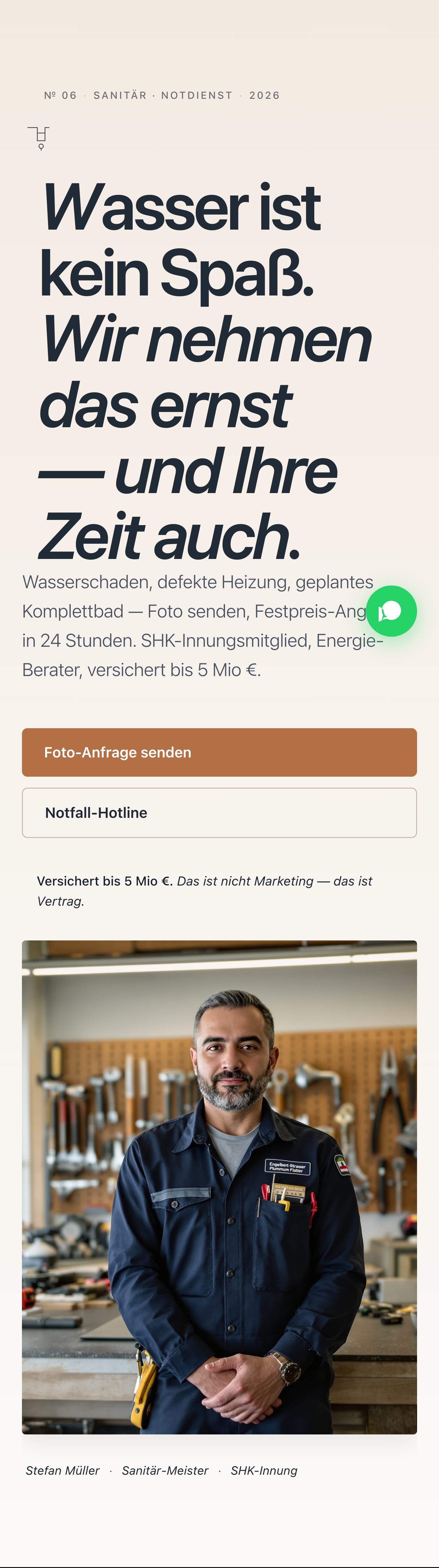 Website for Sanitär Hartmann — Plumber in Stuttgart