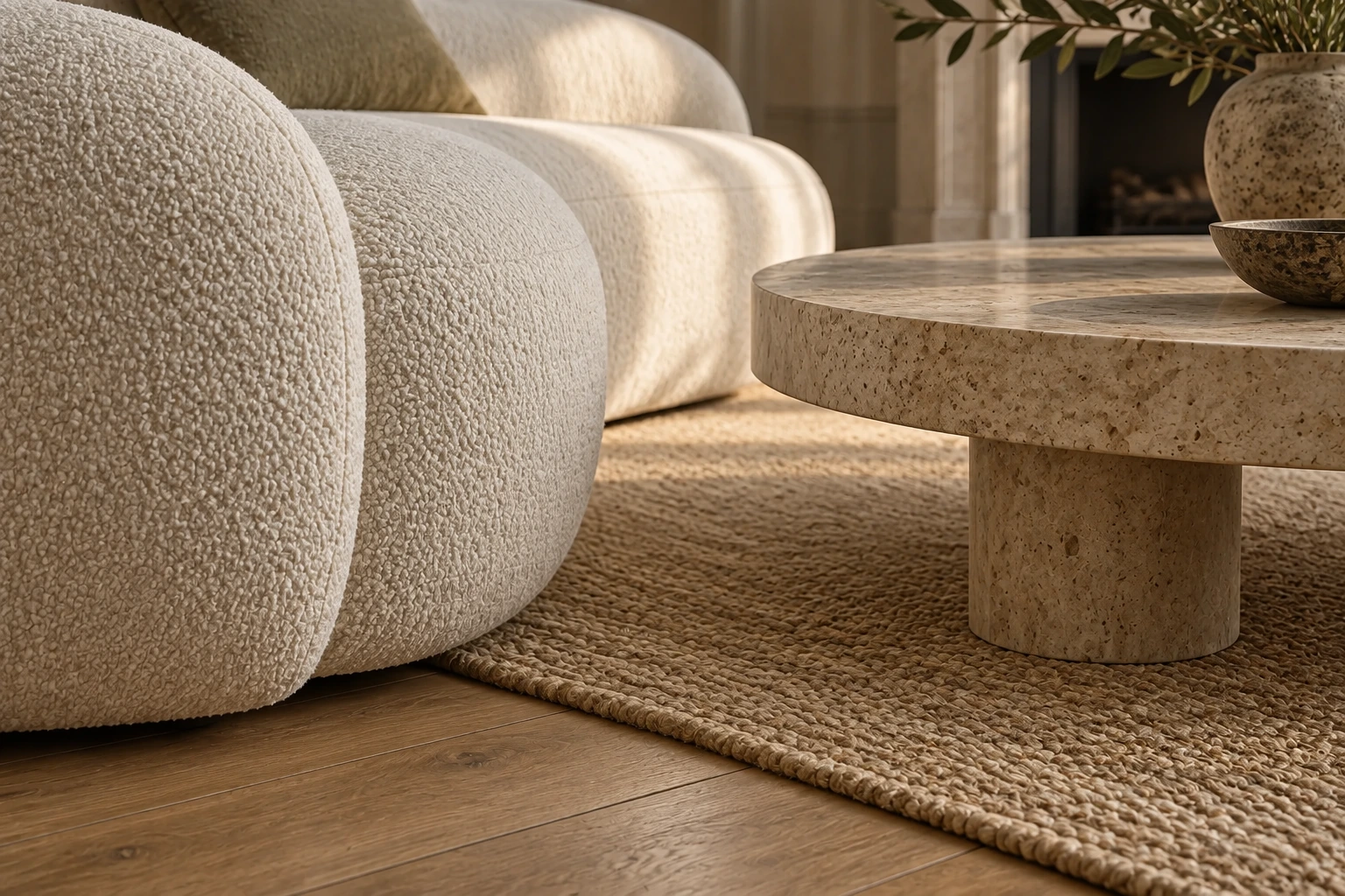 Materialdetail derselben freien Wohnraumstudie
